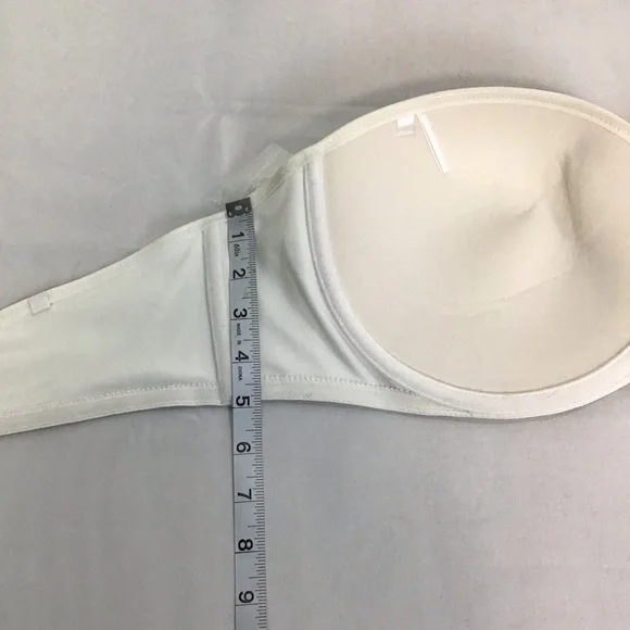 Dominique Strapless Bra White Size 48C Seamless Supportive Full Coverage - Picture 9 of 10